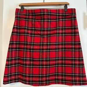 J. Crew Vibrant Tartan A-Line Skirt